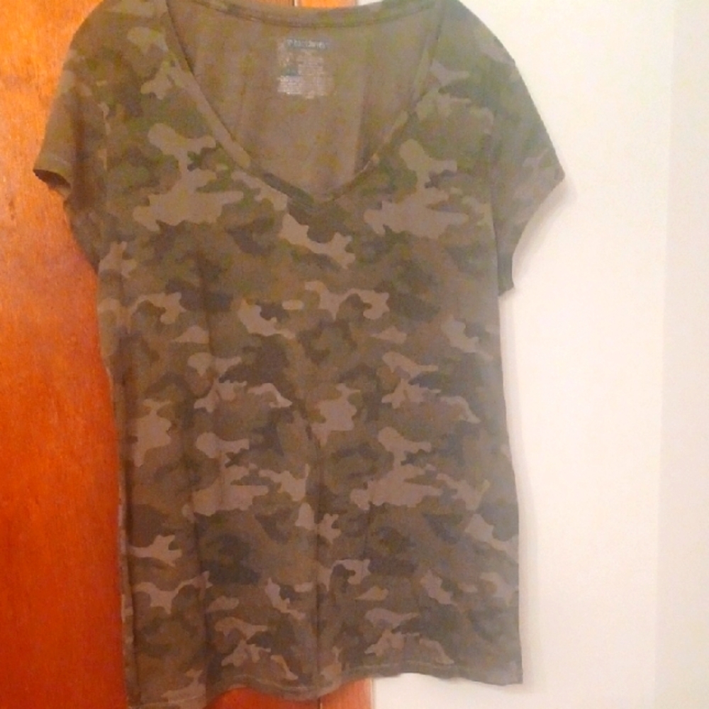 Camo V-Neck T-Shirt